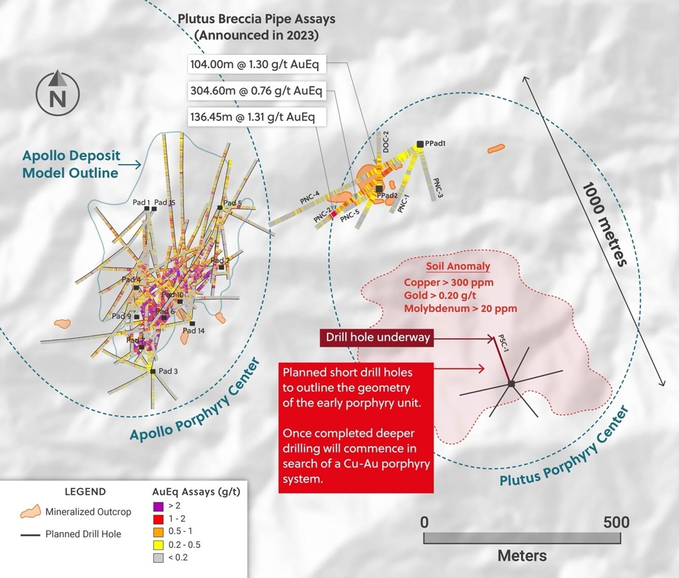 Figure 1: Plan View of the Plutus Target (CNW Group/Collective Mining Ltd.) Figure 1: Plan View of the Plutus Target (CNW Group/Collective Mining Ltd.)