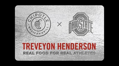 For the 2024-25 school year, every scholarship and walk-on student athlete at The Ohio State University, approximately 1,000 in total, will receive a customized Chipotle card granting them one free entrée per week for 15 weeks.