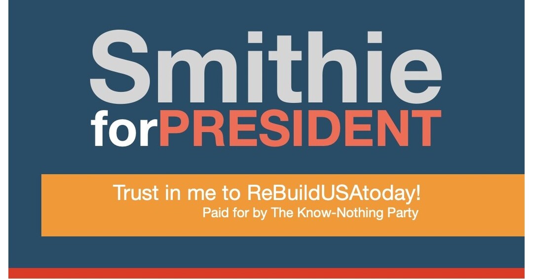 Penal or Paternal, SmithieForPresident 2024 promises to give all Americans the chance of a new start