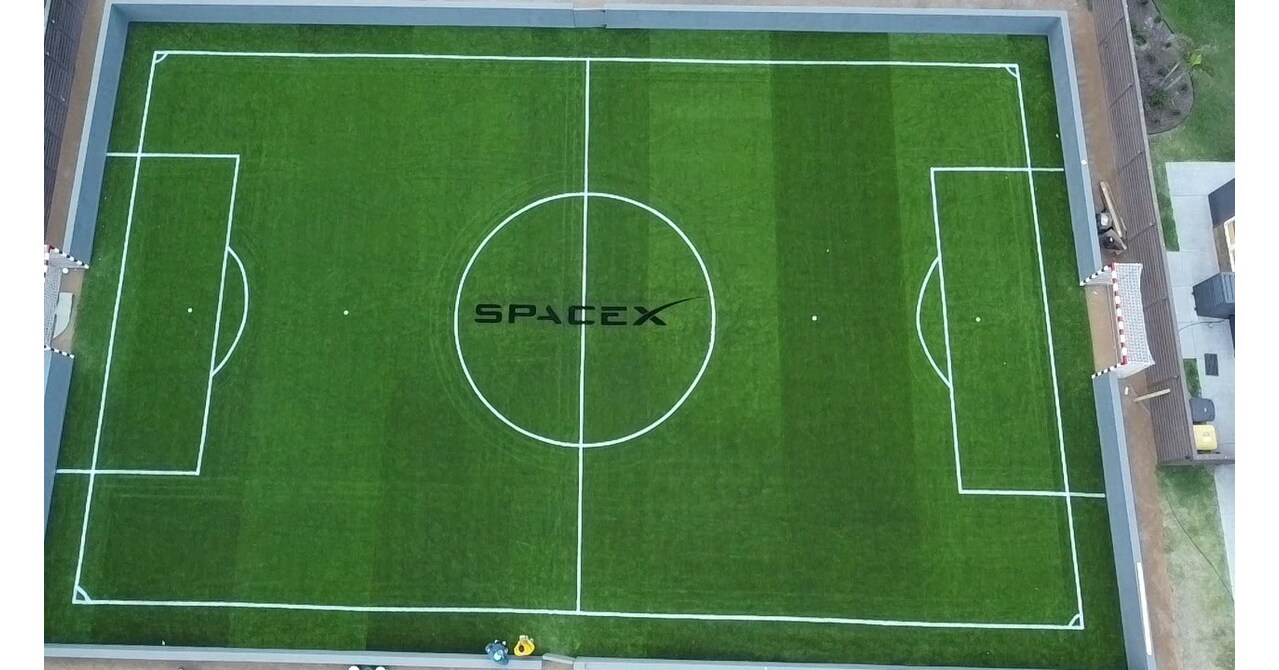 Artificial Grass Transforms SpaceX Boca Chica Recreation Field