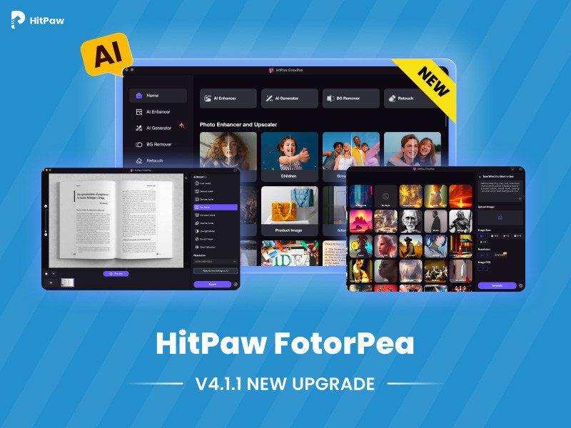 HitPaw FotorPea V4.1.1 Released: Introducing Advanced Text Enhancer, AI Painting, and a Brand-New Scenario-Based Homepage