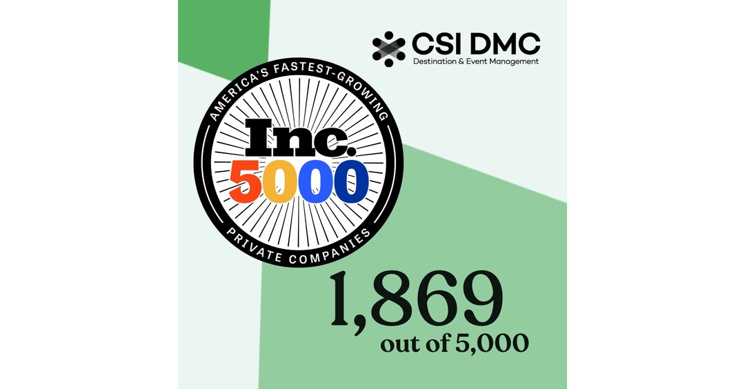 CSI DMC is thrilled to announce that we've ranked 1869 on the prestigious 2024 Inc. 5000 list!