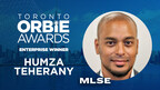 Enterprise ORBIE Winner, Humza Teherany of Maple Leaf Sports & Entertainment (MLSE)