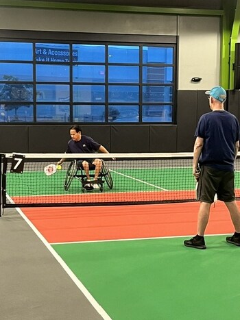 Chicken N Pickle Webster offers “pickleball for ALL,” with sports wheelchairs and “all abilities” programming.