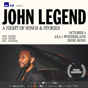 12-time Grammy winner John Legend will bring his concert ' An Evening With John Legend' to Hong Kong this fall!