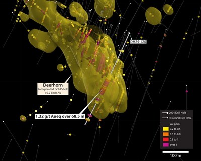 Figure 4 – Deerhorn Zone Isometric View (Looking down from the southwest) (CNW Group/Vizsla Copper Corp.)