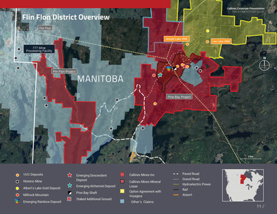 Figure 1: Flin Flon District Overview Map (CNW Group/Callinex Mines Inc.)