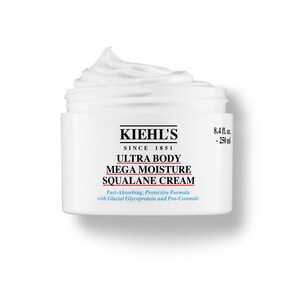 ACHIEVE MEGA FAST, MEGA MOISTURIZING RELIEF WITH KIEHL'S ULTRA BODY MEGA MOISTURE SQUALANE CREAM