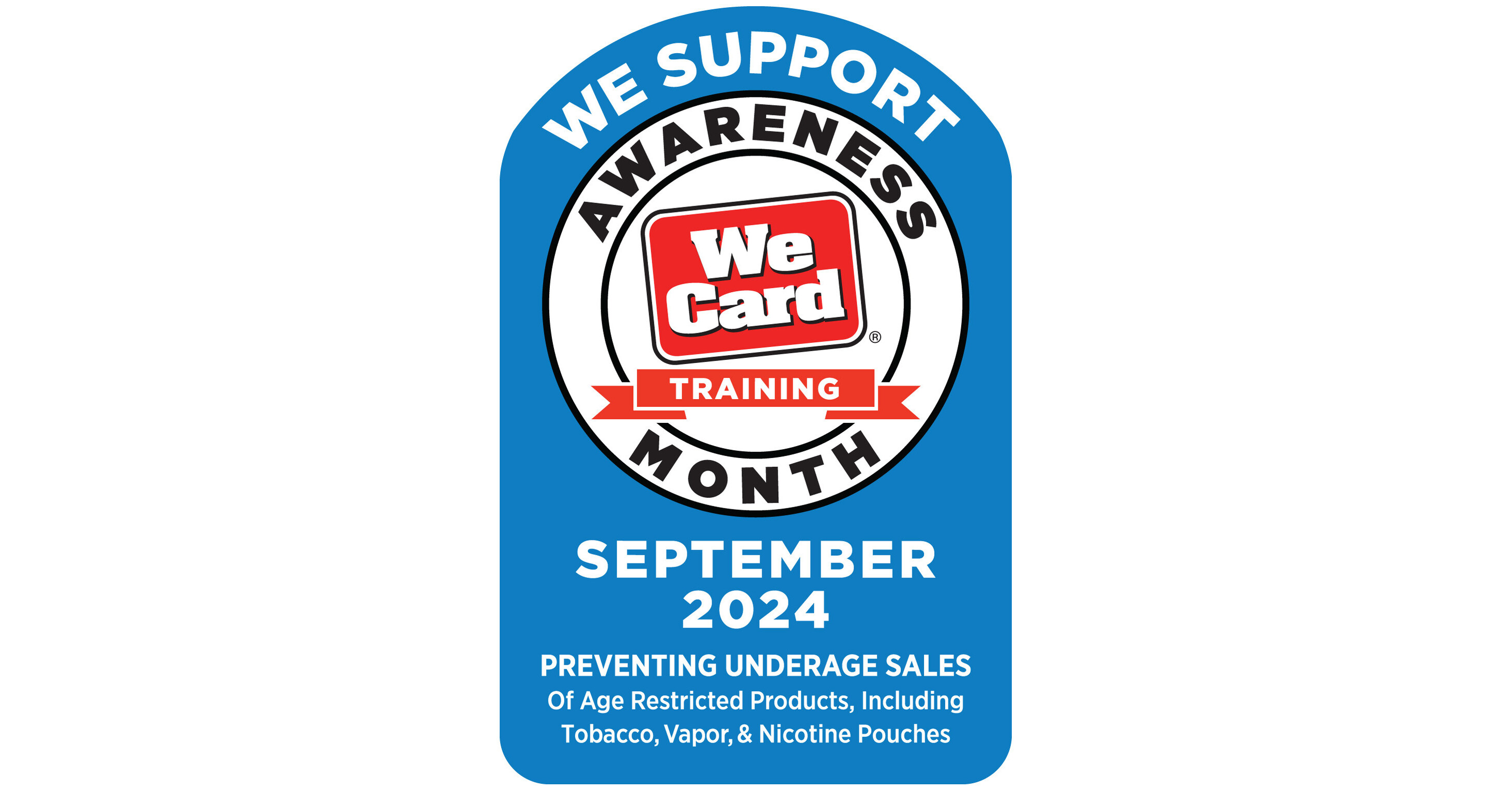 we card tobacco Window/Door Decal 21 Year/Under 50 We Card Program