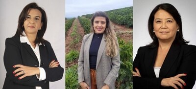 Da esquerda para direita: as finalistas Renata Helena Branco Arnandes, Danielle Pereira Baliza e Paula Toshimi Matumoto Pintro