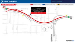 Fermeture complète de la route 136 en direction ouest du 6 au 9 septembre 2024