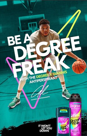 Degree Deodorant Teams Up With Basketball Star Giannis Antetokounmpo to Launch Limited Edition Greek Freak Antiperspirant Deodorant