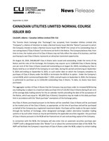 CANADIAN UTILITIES LIMITED NORMAL COURSE ISSUER BID