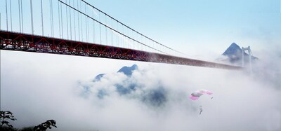 Bungee Jumping at Balinghe Bridge in Anshun City