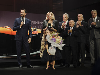 The Owner of the Winning Car, Mr. Bill H. Lyon, Accompanied by Family, Mr. Bruce Meyer, Sir Michael Kadoorie, Mr. Christian Philippsen, and Mr. William E. (Chip) Connor (PRNewsfoto/The Peninsula Hotels)