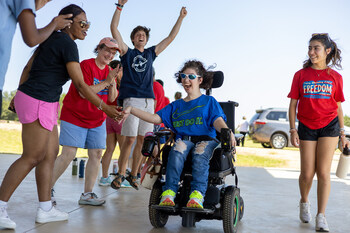 Camp Blessing Arrival Cheering Squad