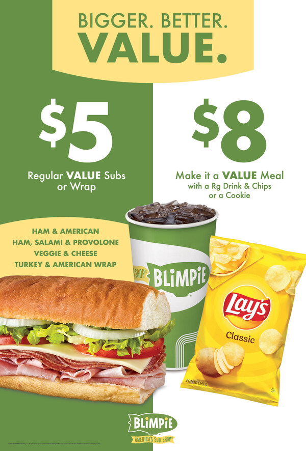 Blimpie introduces new Value Meal available now.