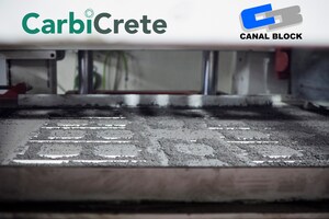 CarbiCrete Expands into Ontario, Signs Canal Block as Customer