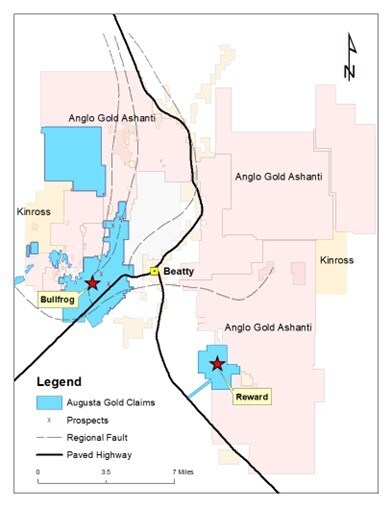 Figure 1 – Reward Project Strategically Located in a Top Tier Mining District (CNW Group/Augusta Gold Corp.) Figure 1 – Reward Project Strategically Located in a Top Tier Mining District (CNW Group/Augusta Gold Corp.)