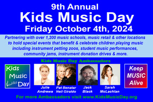 Keep Music Alive &amp; 1,200+ Locations to Celebrate 9th Annual Kids Music Day - Friday October 4th