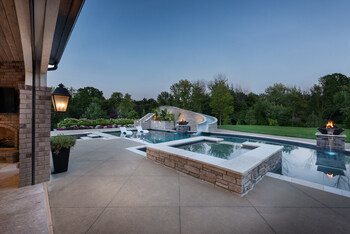 Gorgeous pool with outdoor living space