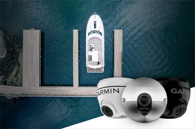 High-definition cameras built for Garmin chartplotters can provide distance markers and guidance lines to enhance situational awareness when docking in tight quarters.