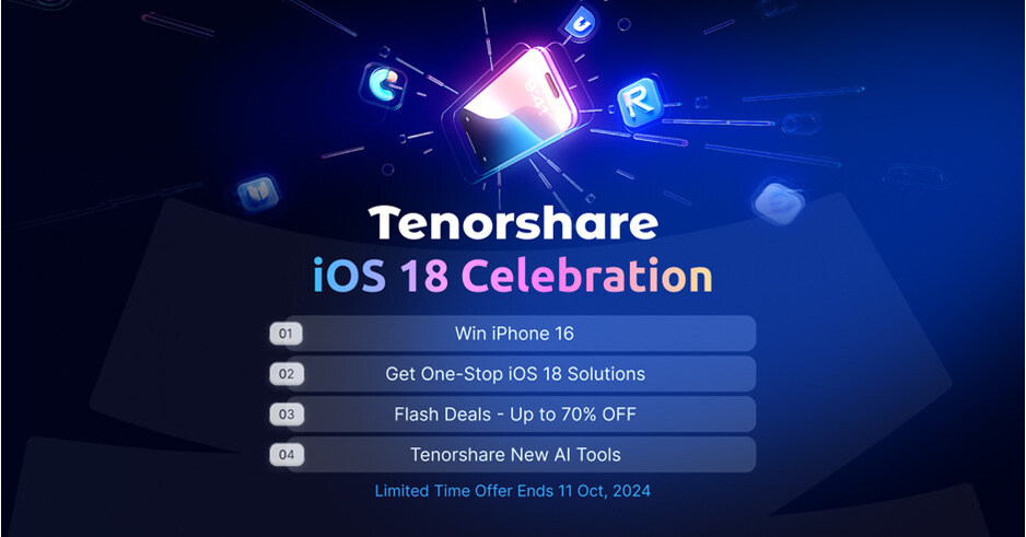 Tenorshare Unveils Exclusive iOS 18 & iPhone 16 Special Offer Tenorshare Unveils Exclusive iOS 18 & iPhone 16 Special Offer