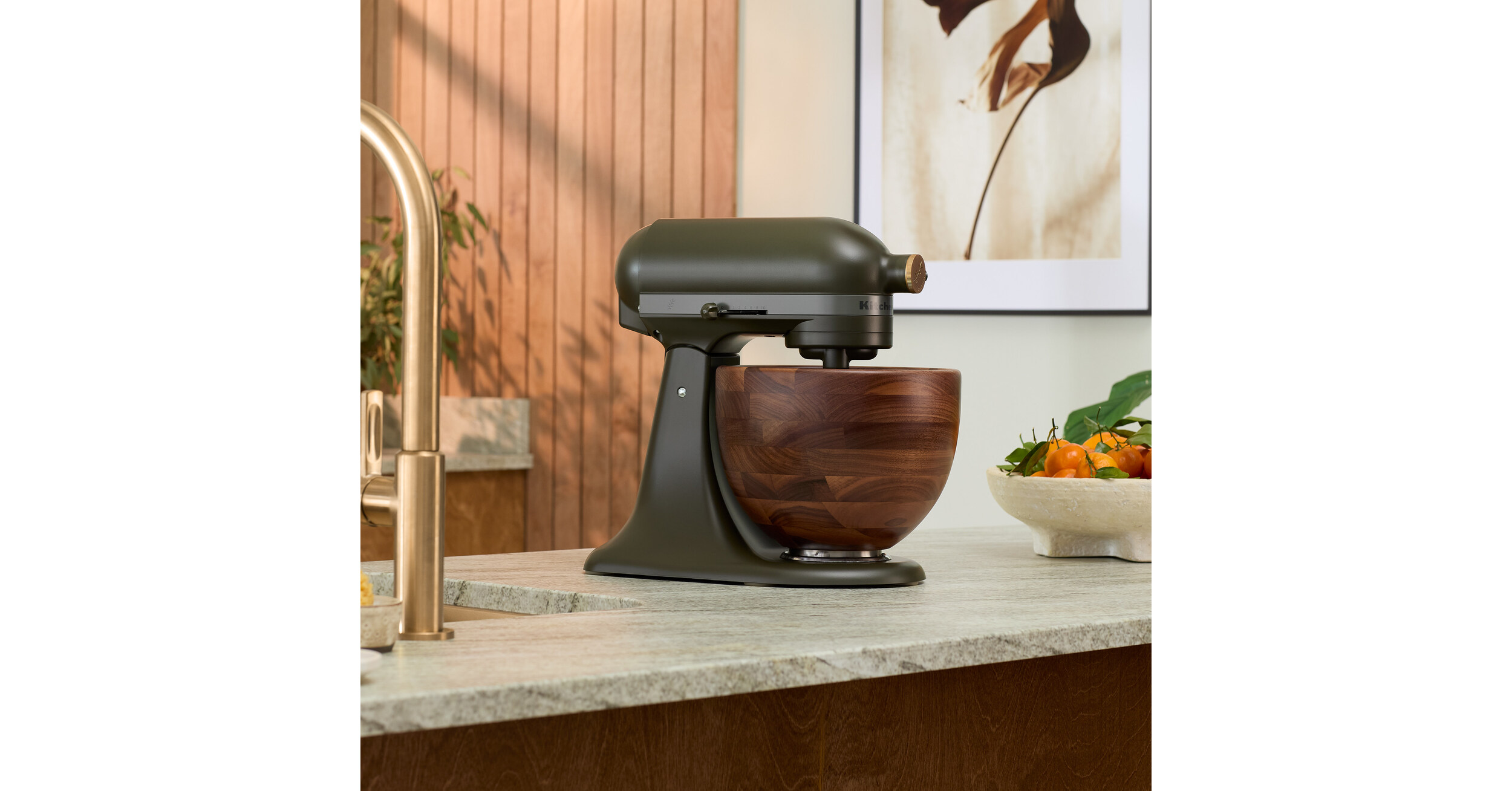 Wood bowl kitchenaid artisan 5 Qt Solid Wood Mixing Bowl Compatible with KitchenAid Tilt-Head Stand Mixer, Handcrafted Natural Wooden Bowl for 4 5-5 Qt K45SS KSM75 KSM150, Ideal for Bread Dough Salads Pale Yellow Home