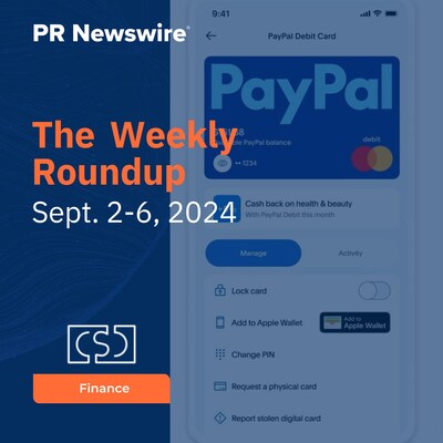 PR Newswire Weekly Finance Press Release Roundup, Sept. 2-6, 2024. Photo provided by PayPal Holdings, Inc.