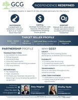 GCG Advisory Partners: Strategic Buyers in Search of Like-Minded Buyers for the Future. Learn More about Independence Redefined Today.