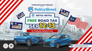 Keranamu Malaysia -- PolicyStreet Offers FREE Road Tax to All National Cars for Malaysia Day