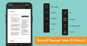 Dynamsoft Announces Document Viewer SDK Version 2.0 with Enhanced Annotation Capabilities and Customizable UI