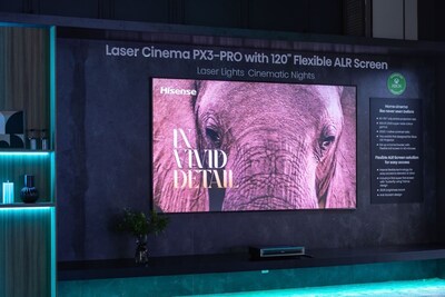 Hisense Laser Cinema PX3 PRO is the first "Designed for Xbox" Ultra Short Throw projector (PRNewsfoto/Hisense)