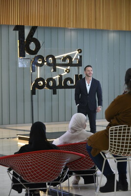 Majed Lababidi, a Stars of Science season 3 alumnus, mentoring the new season 16 applicants.