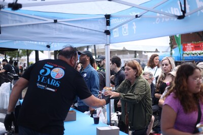 Grecian Delight | Kronos serves Free Gyros to kick off the Taste of Greektown, Chicago, IL for 50 minutes to celebrate the company's 50th Anniversary.