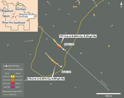 Figure 2 – Southeast Deposit Drilling Plan (CNW Group/Vizsla Copper Corp.)