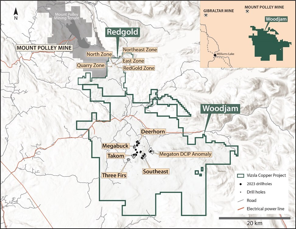 Figure 1 – Woodjam Project (CNW Group/Vizsla Copper Corp.) Figure 1 – Woodjam Project (CNW Group/Vizsla Copper Corp.)