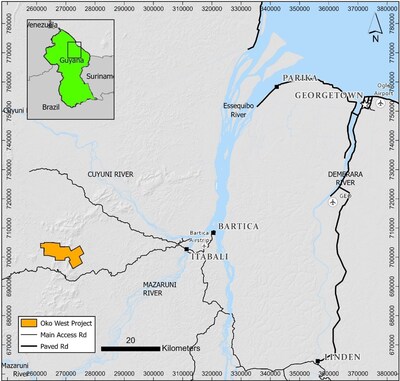 Figure 2: Project Location Map (CNW Group/G Mining Ventures Corp)