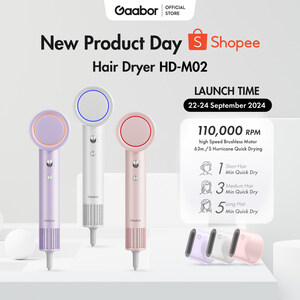 Gaabor's September New Product Launch campaign High Speed Hair Dryer Mega Sale