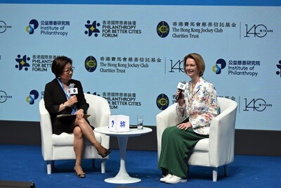 Moderated by Laura M. Cha, Trustee of the Rockefeller Foundation, Former Chairman of Hong Kong Exchanges and Clearing Ltd (left), Julia Gillard, Chair of the Wellcome Trust, Chair of the Global Institute for Women's Leadership and former Prime Minister of Australia, (right) delivered the opening keynote: "East is East and West is West: how does philanthropy differ and how can we best work together?"