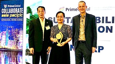 Left to right: George Guo, Executive Director, Asia Pacific, PrimeGlobal; Wendy Wang, Group CEO, InCorp Global and Steve Heathcote, CEO, PrimeGlobal