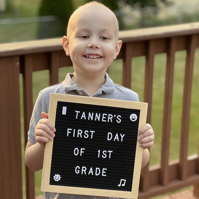 Tanner Bradtke on his first day of first grade.