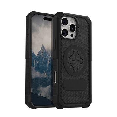 ROKFORM's Rugged cases feature an updated design with new textured side grips. Designed for maximum durability for the adventurous iPhone 16 user, the black dual-compound construction provides reinforced corners and extra camera protection.