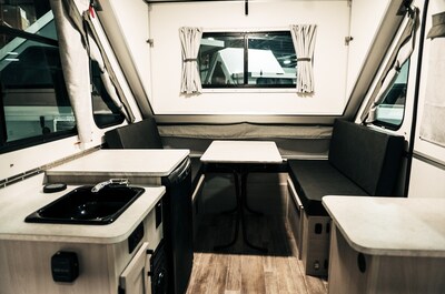 The interiors of the new 2025 campers.