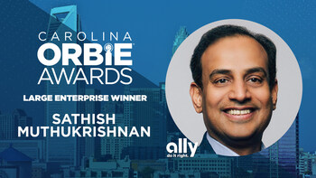 Large Enterprise ORBIE Winner, Sathish Muthukrishnan of Ally Financial