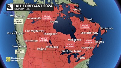 The Weather Network's 2024 Fall Forecast (CNW Group/The Weather Network)