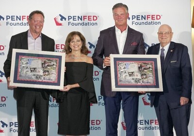 Left to Right: Innospec President & CEO Patrick Williams, PenFed Foundation President Andrea McCarren, Innospec President Oilfield Services Tom Entwistle and PenFed Credit Union Board Chairman and PenFed Foundation Board Member Edward Cody. Innospec was honored for its long-term partnership and for providing over $2 million in support for The PenFed Foundation.