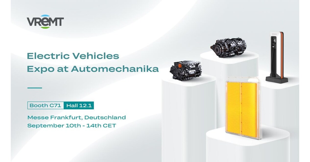 VREMT WILL EXHIBIT ITS INNOVATIVE NEW ENERGY TECHNOLOGY AT THE ELECTRIC VEHICLES EXPO AT AUTOMECHANIKA