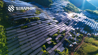 Foto mostra vista panorâmica do projeto solar FV da Seraphim na província de Yunnan, no sudoeste da China (Fornecida pela Seraphim) (PRNewsfoto/Xinhua Silk Road)