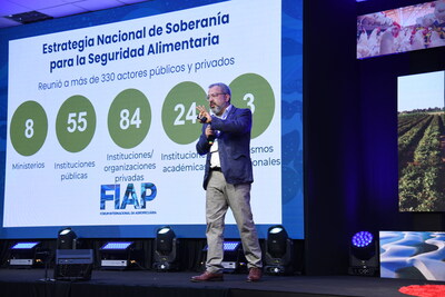 The Agricultural Attaché of Chile presents at FIAP on the country's strategy for food security sovereignty.